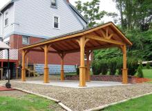 wood pavilion scene